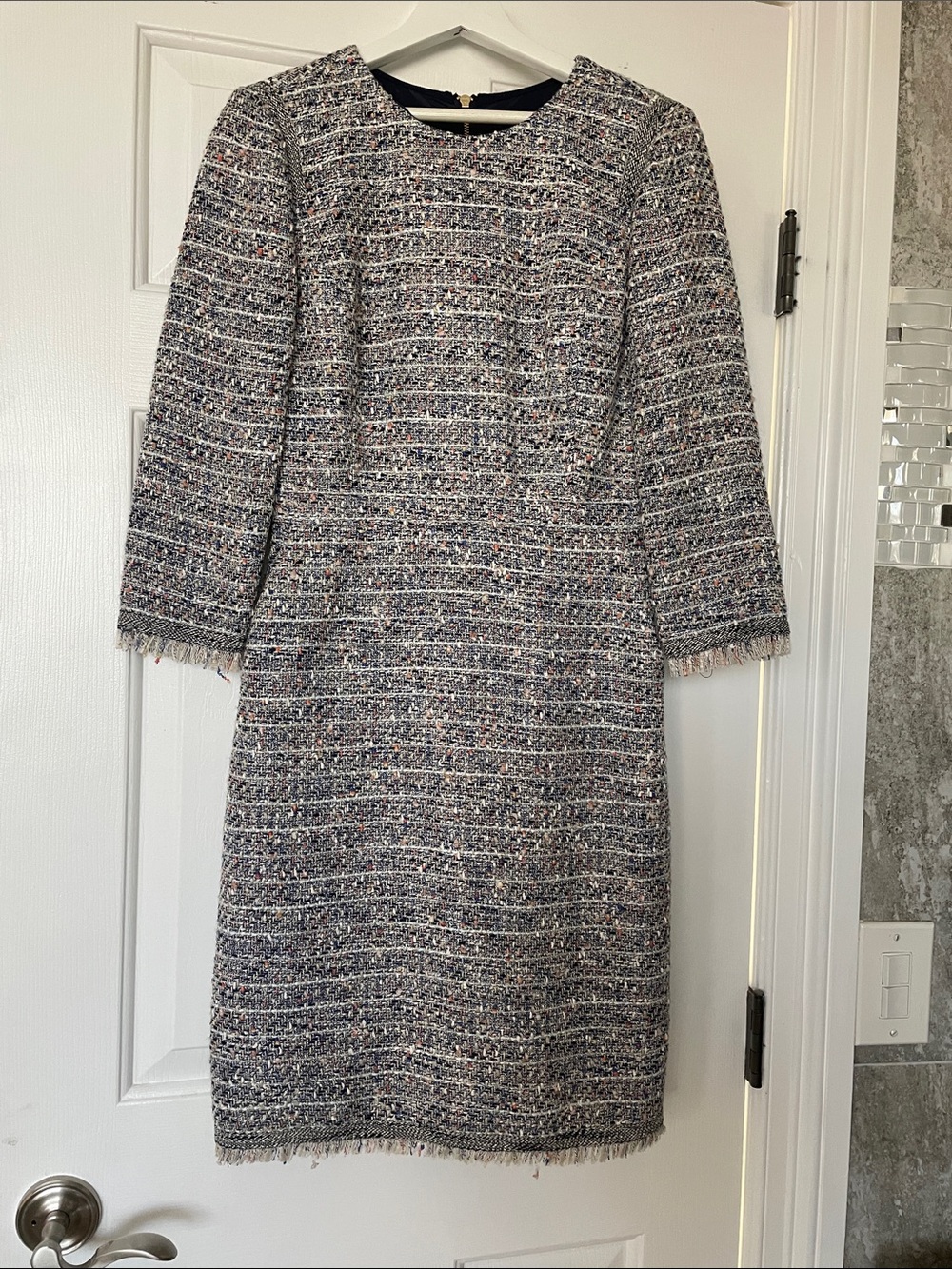 J Crew Women's Tweed Sheath Dress in Multi-Color new with a tag